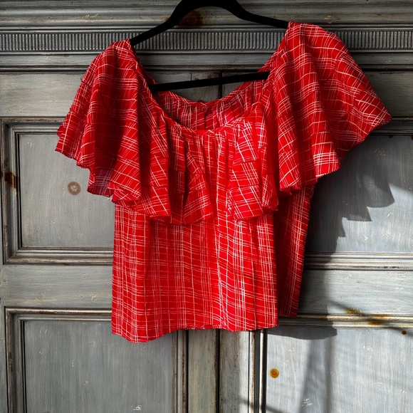 Doen Analicia Sylvie Plaid top size L - Picture 11 of 14